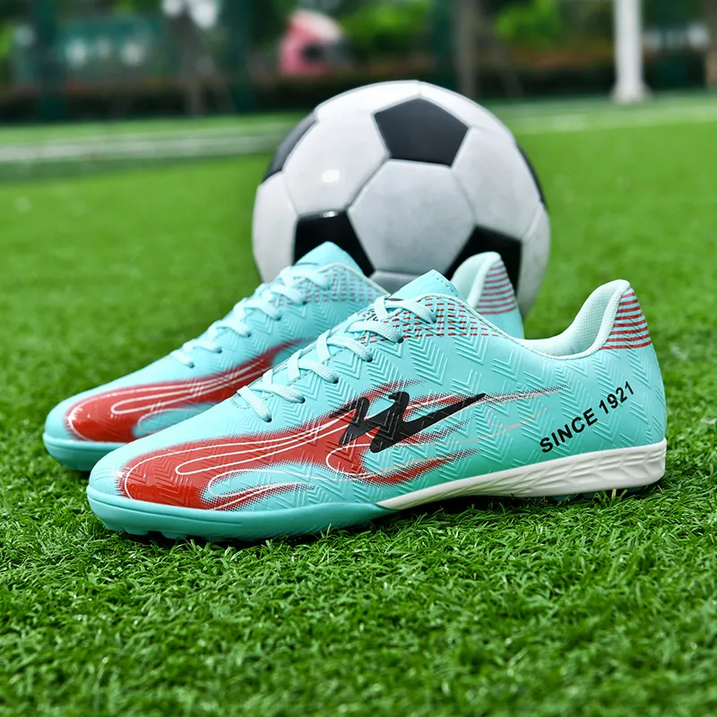 Binary TF Turf Cushioning Abrasion Resistant Lightweight Soccer Shoes Unisex Aqua-2