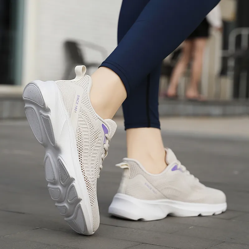 Binary Shock Absorbing, Non Slip, Wear Resistant, Breathable And Lightweight Low Top Running Shoes Women's-7