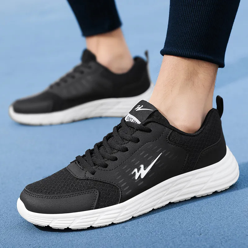 Binary Low Top Running Shoes Men's Black-6