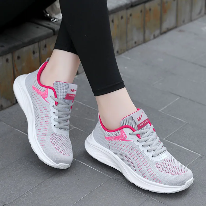 Binary Shock Absorbing, Non Slip, Wear Resistant, Breathable And Lightweight Low Top Running Shoes Women's Gray-8
