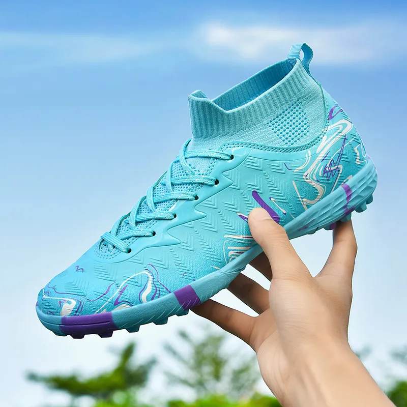 Binary TF Turf Cushioning Abrasion Resistant Lightweight Slip Resistant Soccer Shoes Unisex Moon Purple White-4