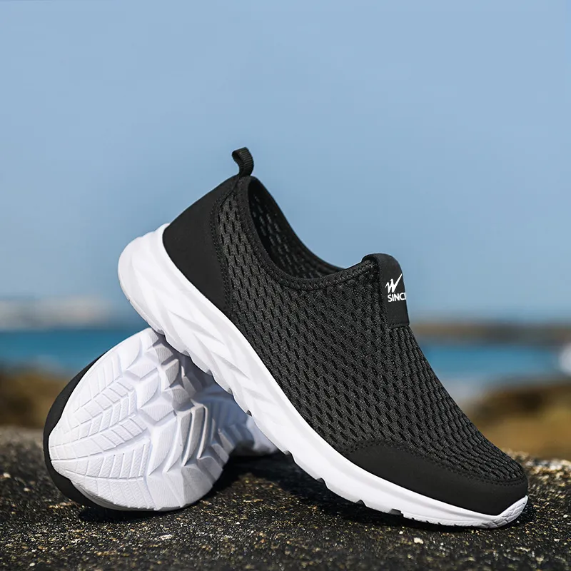 Binary Cushioning Rebound Lightweight Breathable Slip Resistant Low Top Casual Shoes Black White-2
