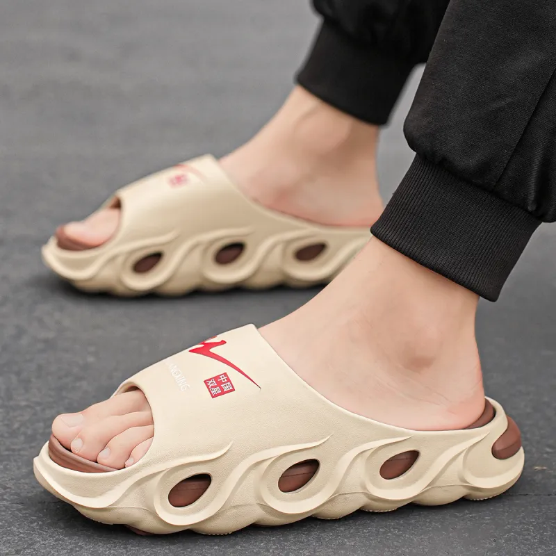 Binary Slide Slippers Men Black/White-9