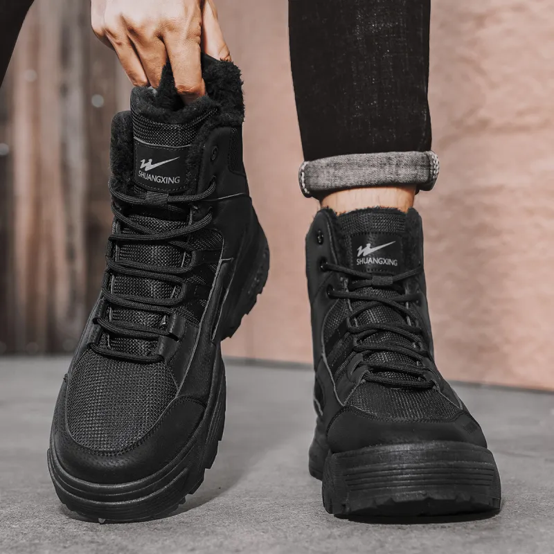 Binary Short Martin Boot 5.5CM Men's Black-6