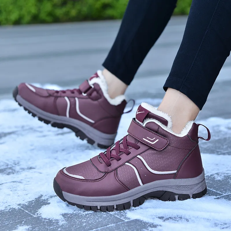 Binary Slip Resistant, Abrasion Resistant, Height Adjustable, Thermal High Top Casual Shoes Women's-13
