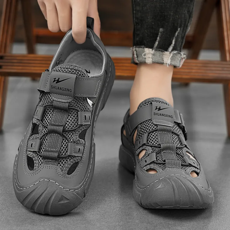 Binary Slip Resistant, Abrasion Resistant, Waterproof, And Breathable Lightweight Low Top Casual Shoes Men's Gray-9