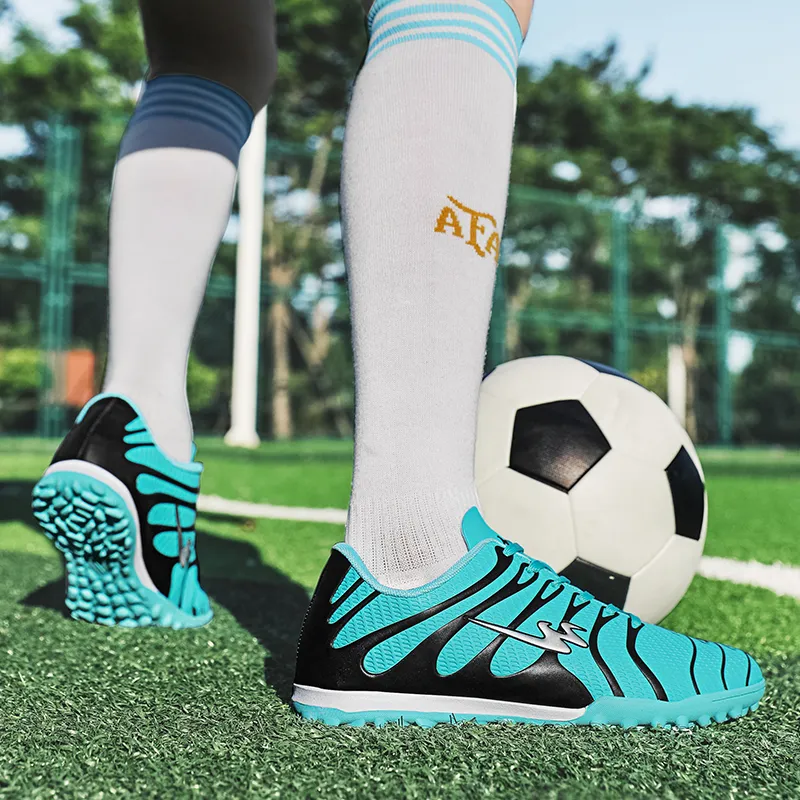 Binary TF Rubber Broken Studs Soccer Shoes Unisex Aqua-7