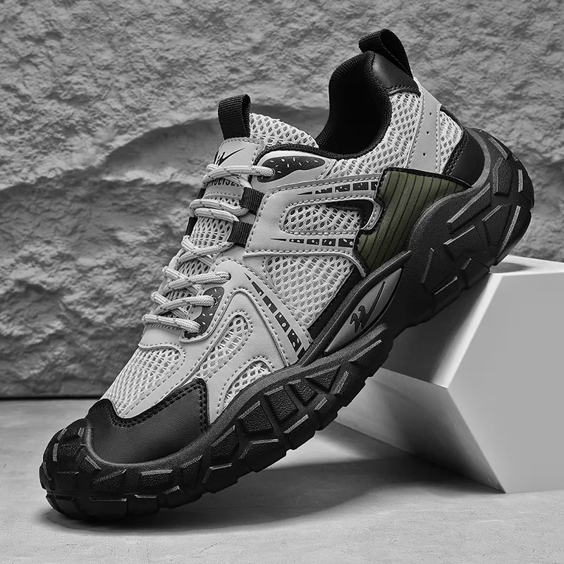 Binary Hiking / Trekking Shoes Men Low Top Black-4