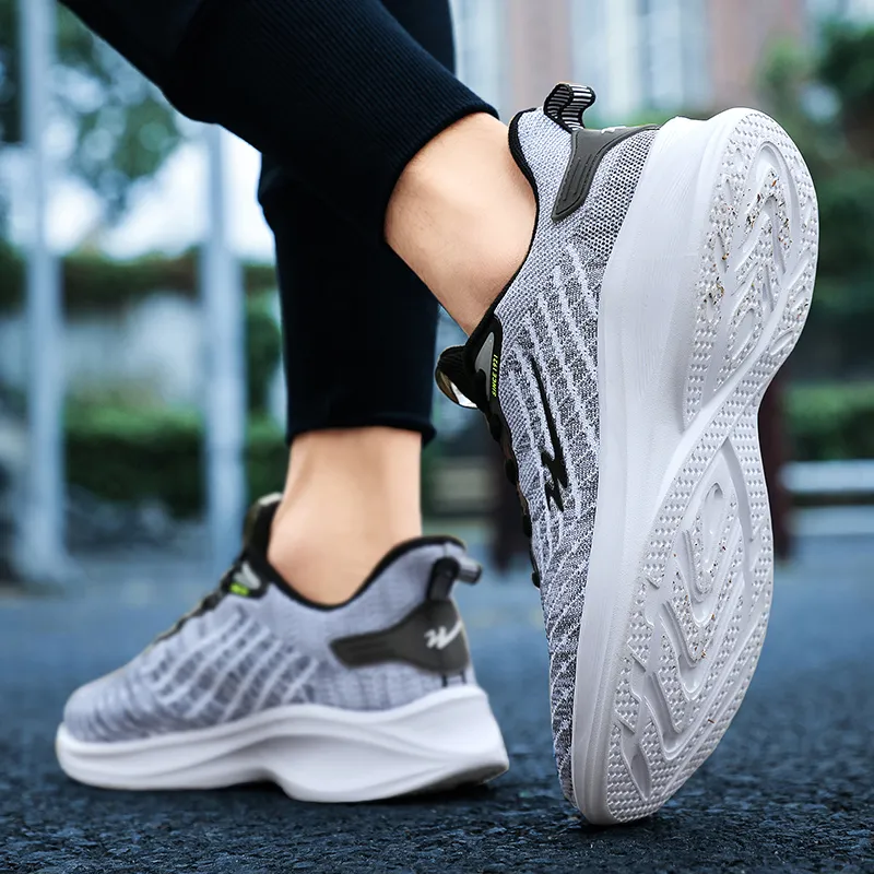 Binary Low Top Running Shoes Men's Gray-6