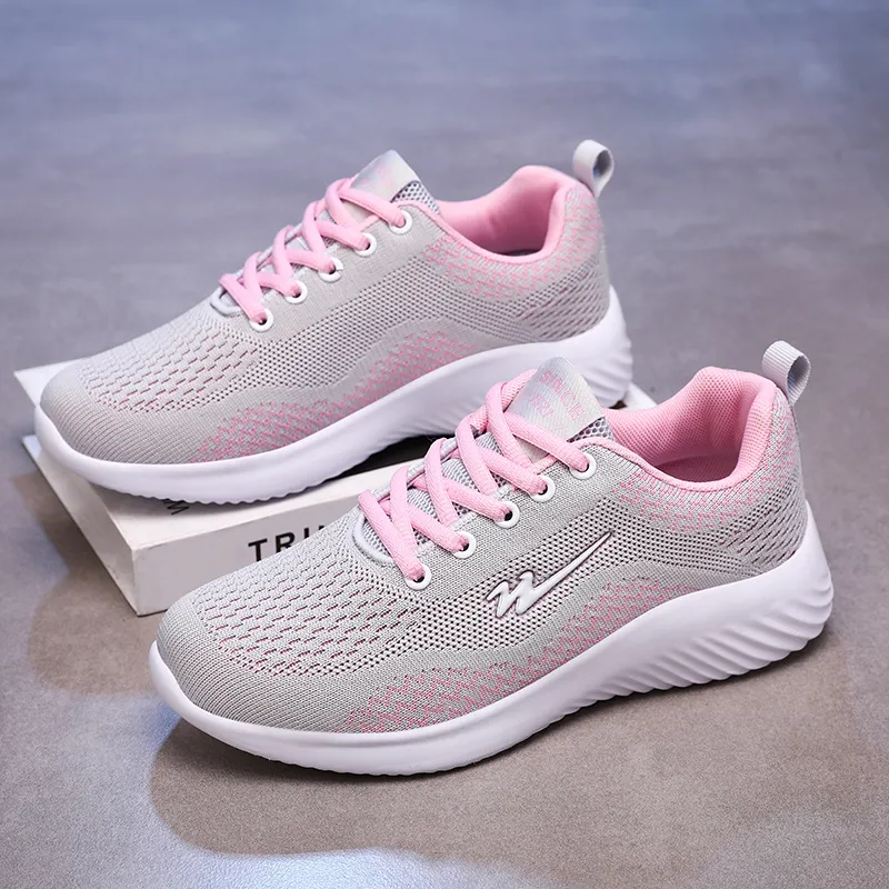 Binary Running Shoes Women's Low Top Gray-3