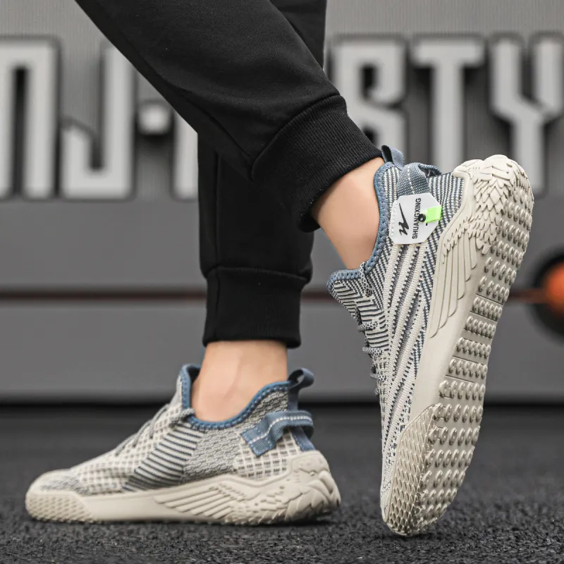Binary Low Top Running Shoes Men's Gray-7
