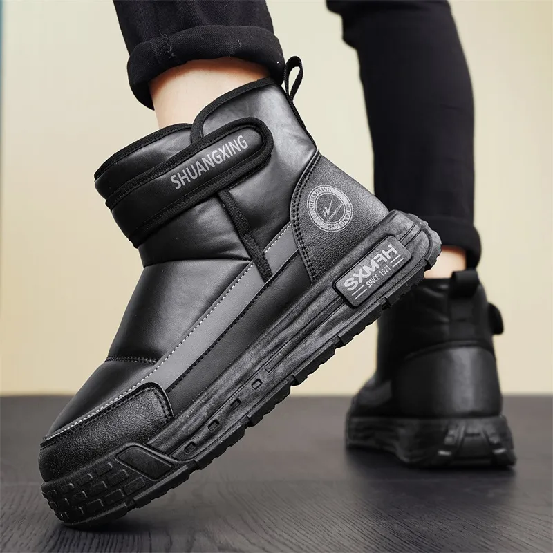 Binary Short Mid Calf Snow Boots Men's Black-5