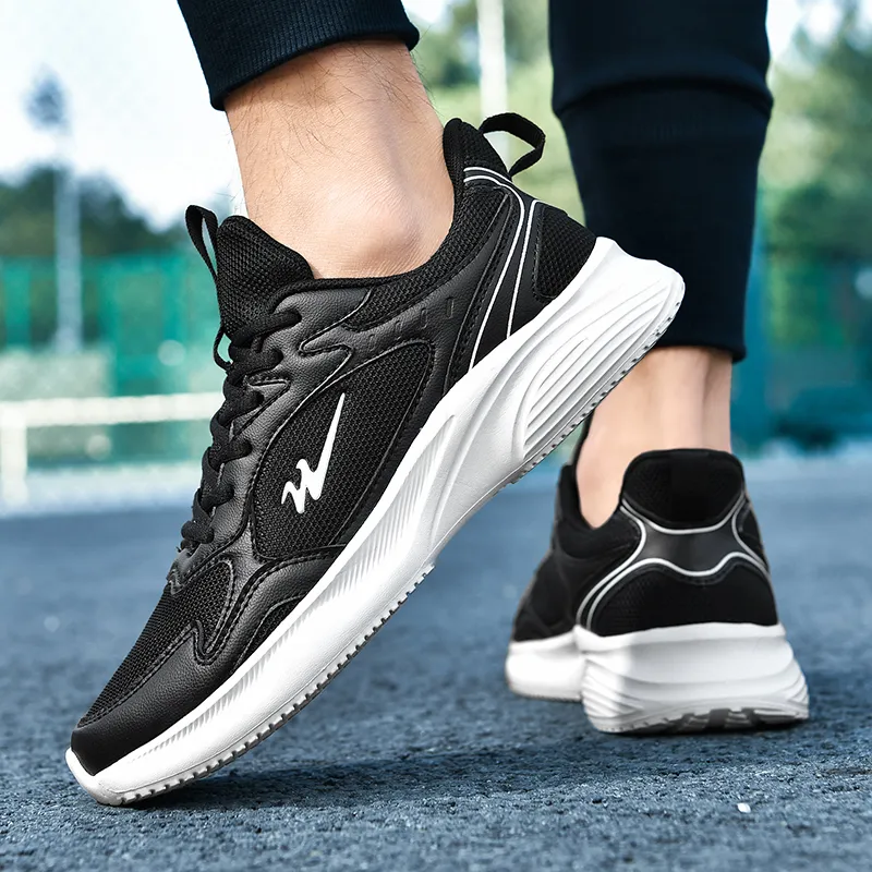 Binary Low Top Running Shoes Men's Black-8