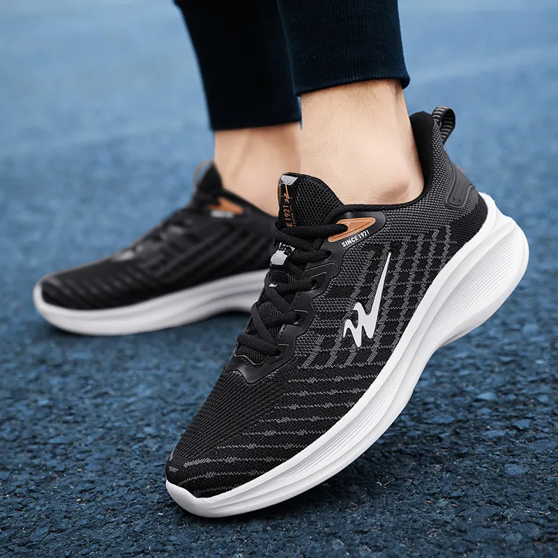 Binary Low Top Running Shoes Men's Black-5