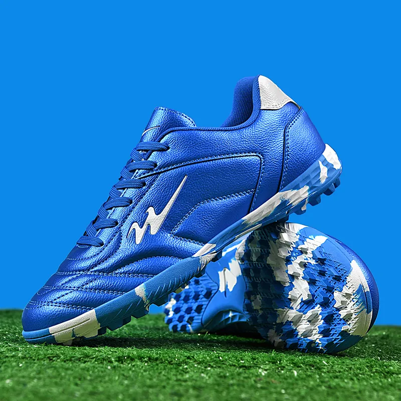 Binary TF Turf Cushioning Abrasion Resistant Lightweight Soccer Shoes Unisex Royal Blue/White-4