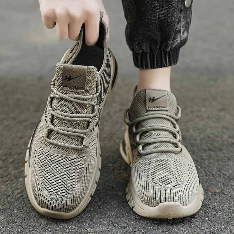 Binary Support Lightweight Low Top Casual Shoes Men's Khaki-7