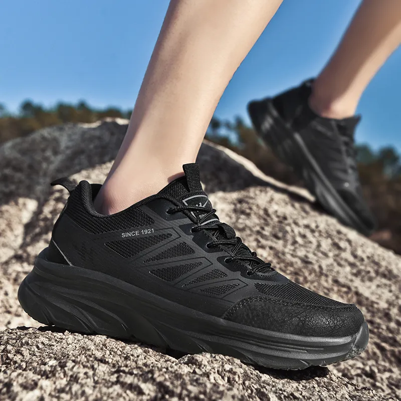 Binary Low Top Running Shoes Men's Black-4
