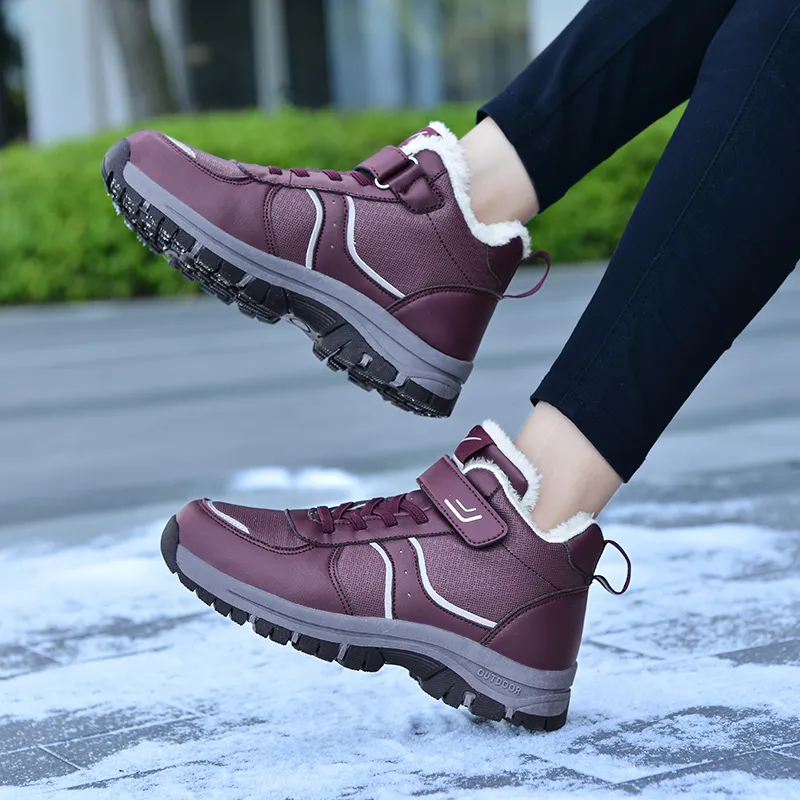 Binary Slip Resistant, Abrasion Resistant, Height Adjustable, Thermal High Top Casual Shoes Women's-10