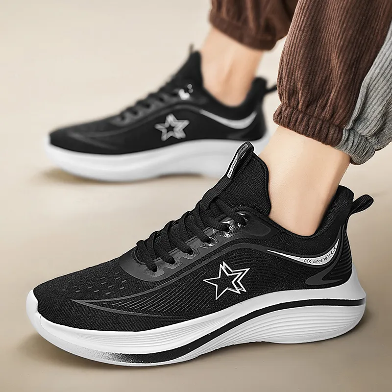 Binary Low Top Running Shoes Men's Black-5