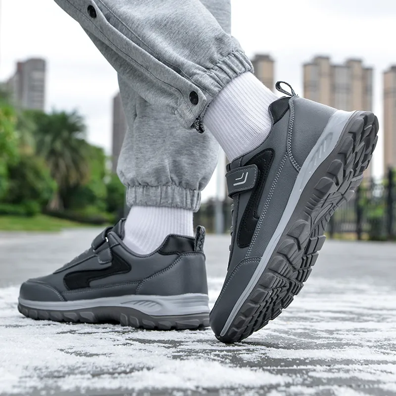Binary Slip Resistant, Abrasion Resistant, Height Adjustable, Thermal High Top Casual Shoes Men's Dark Gray-7