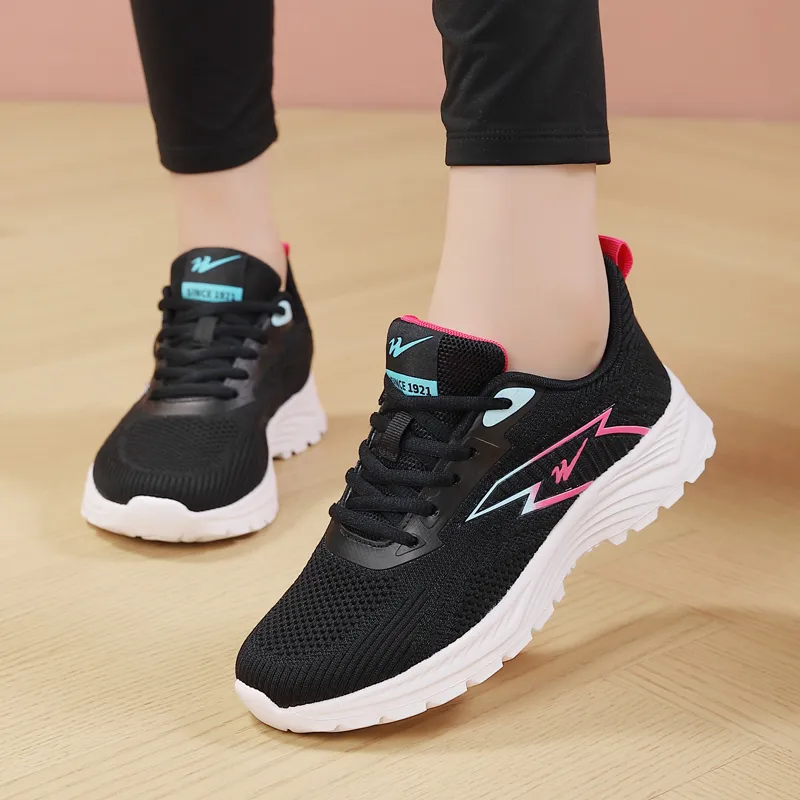 Binary Low Top Casual Shoes Women's Black Rose Red-6