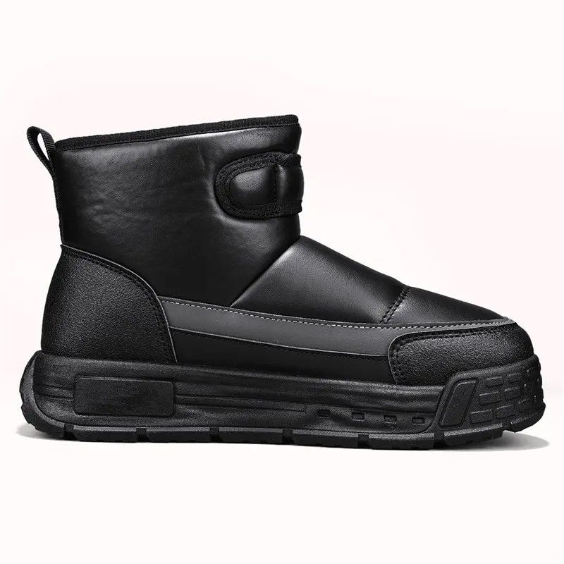 Binary Short Mid Calf Snow Boots Men's Black-2