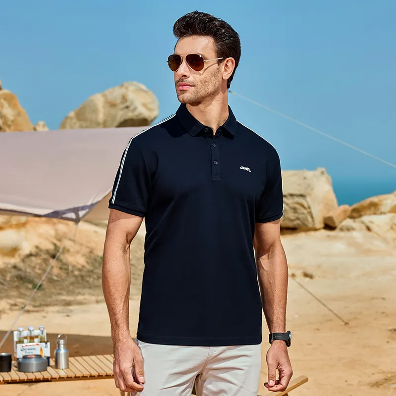 Jeep Polo Shirt Unisex Navy Blue-5