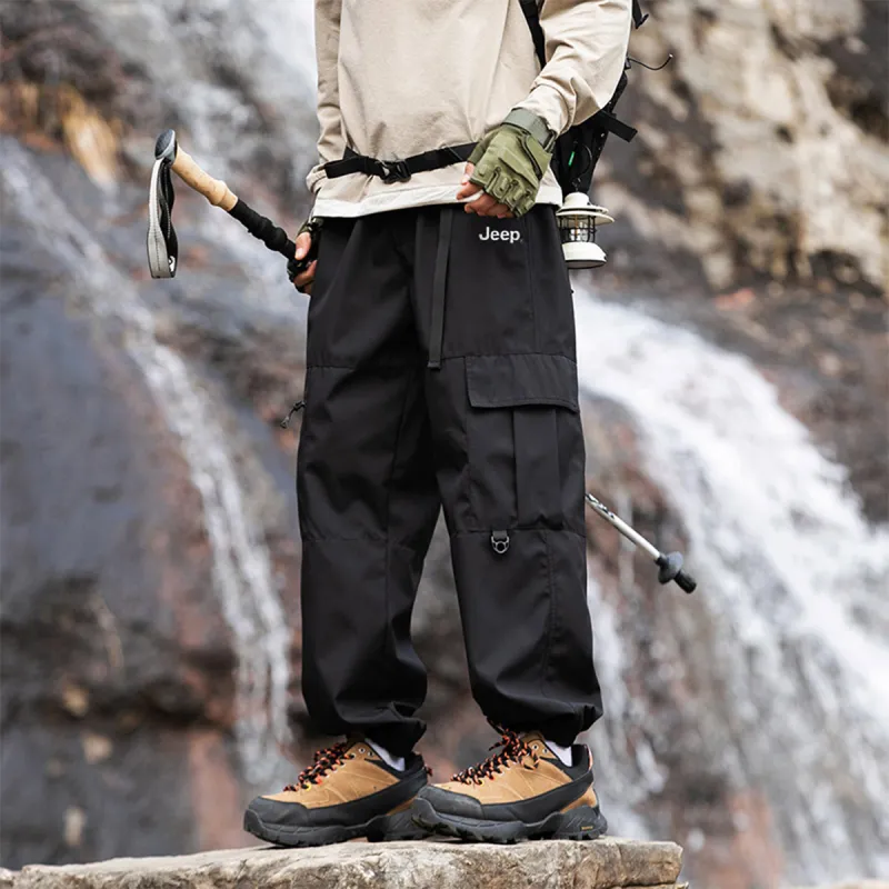 Jeep Casual Pants Unisex Light Army Green-13