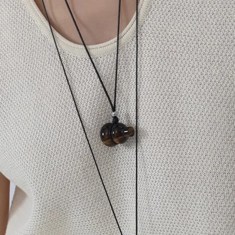 MUYANG Tiger's Eye Stone Necklaces Women's-2