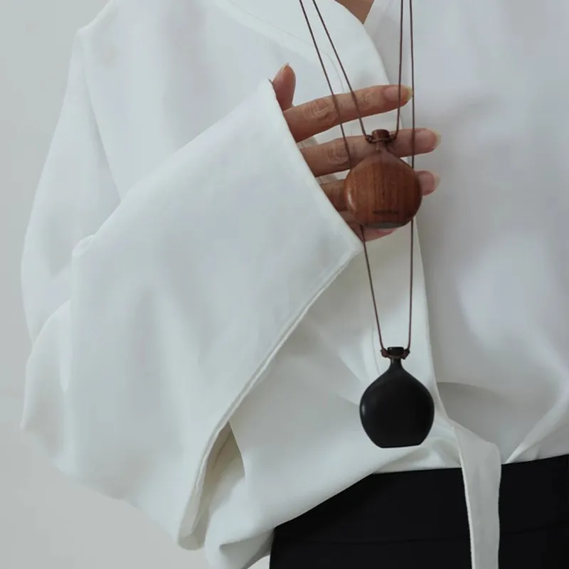 MUYANG Sandalwood Necklaces Women's-1