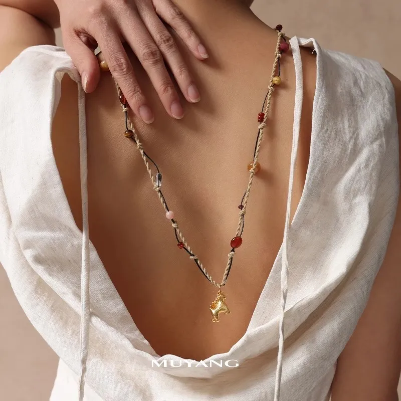 MUYANG Copper Alloy Necklaces Women's-2