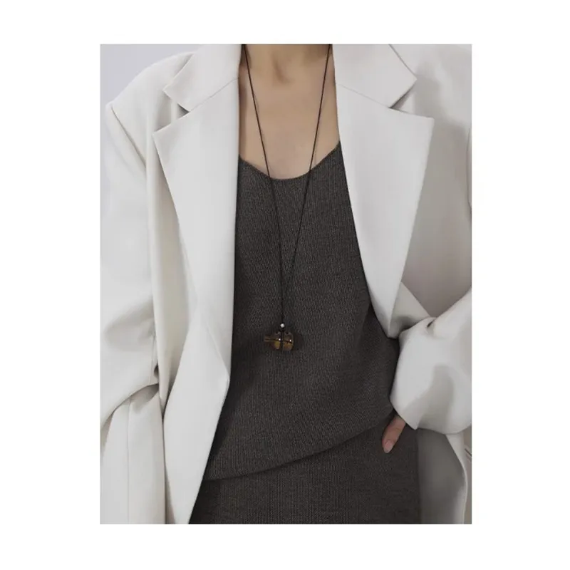 MUYANG Tiger's Eye Stone Necklaces Women's-4