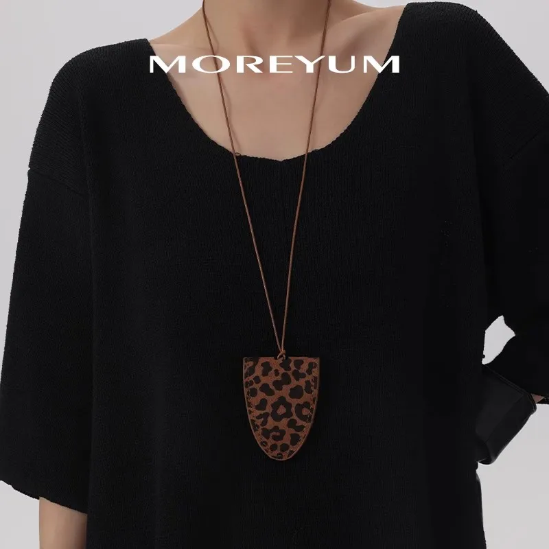 MUYANG Leather Suede Necklaces Women's-6