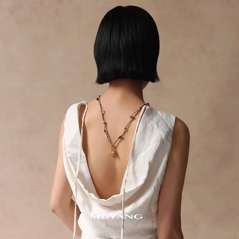 MUYANG Copper Alloy Necklaces Women's-4