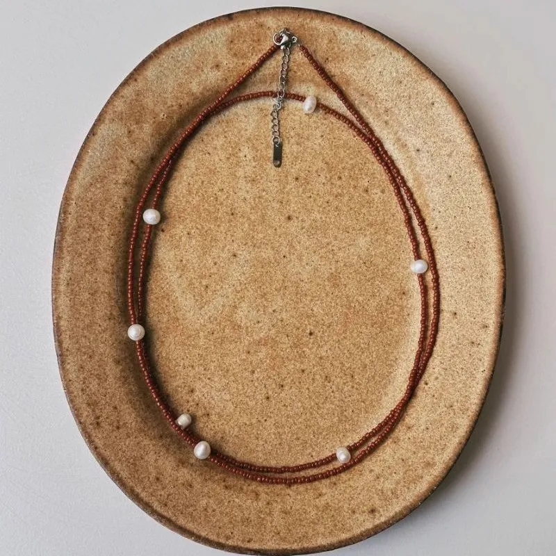 MUYANG Colored Glaze Necklaces Women's-2