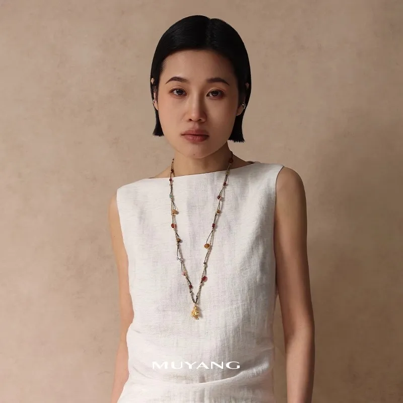 MUYANG Copper Alloy Necklaces Women's-3