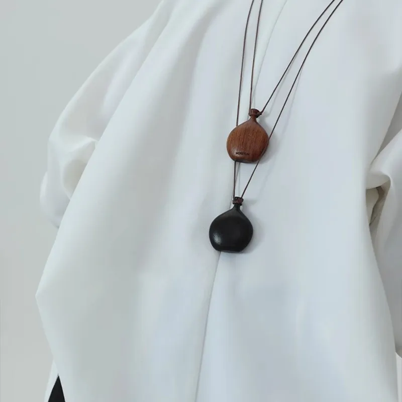 MUYANG Sandalwood Necklaces Women's-2