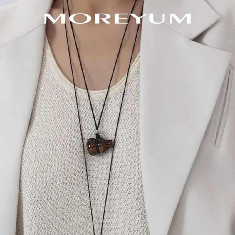 MUYANG Tiger's Eye Stone Necklaces Women's-1