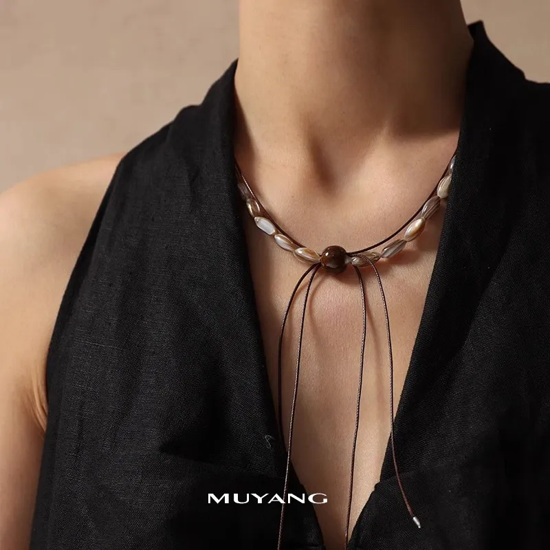 MUYANG Titanium Steel Necklaces Women's-3