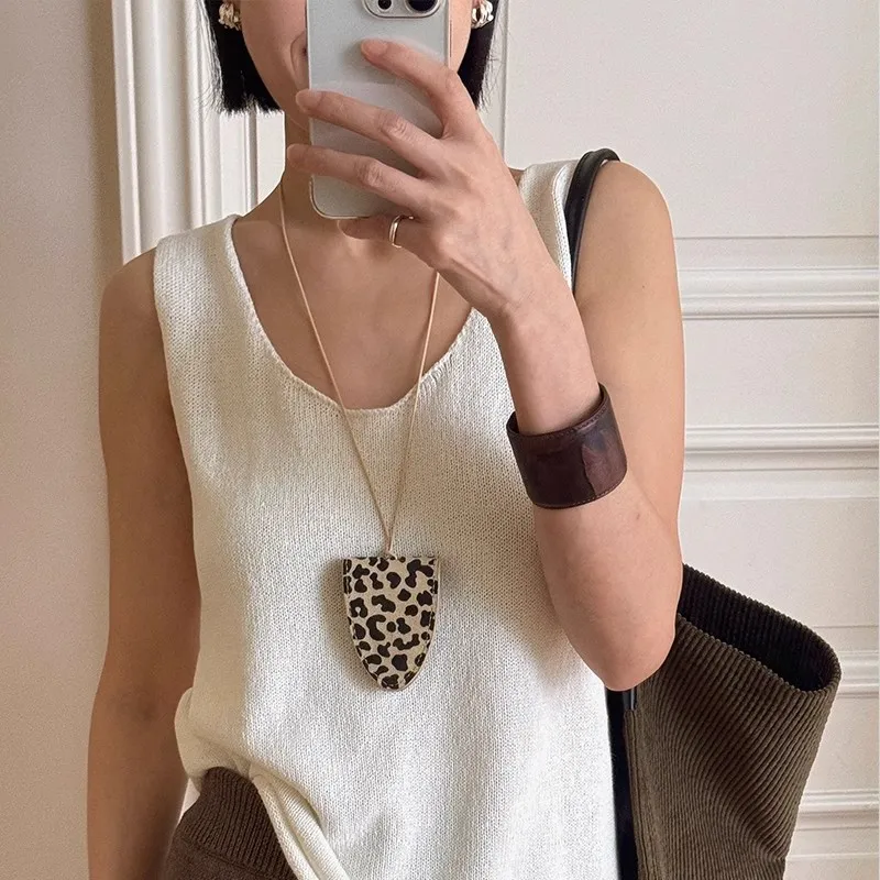 MUYANG Leather Suede Necklaces Women's-2