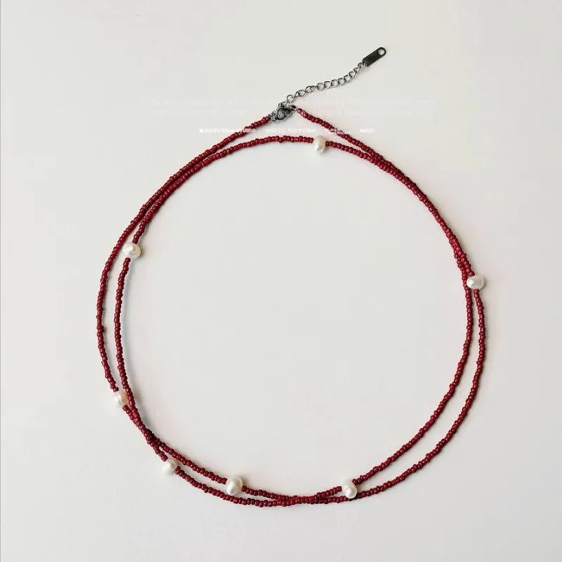 MUYANG Colored Glaze Necklaces Women's-1