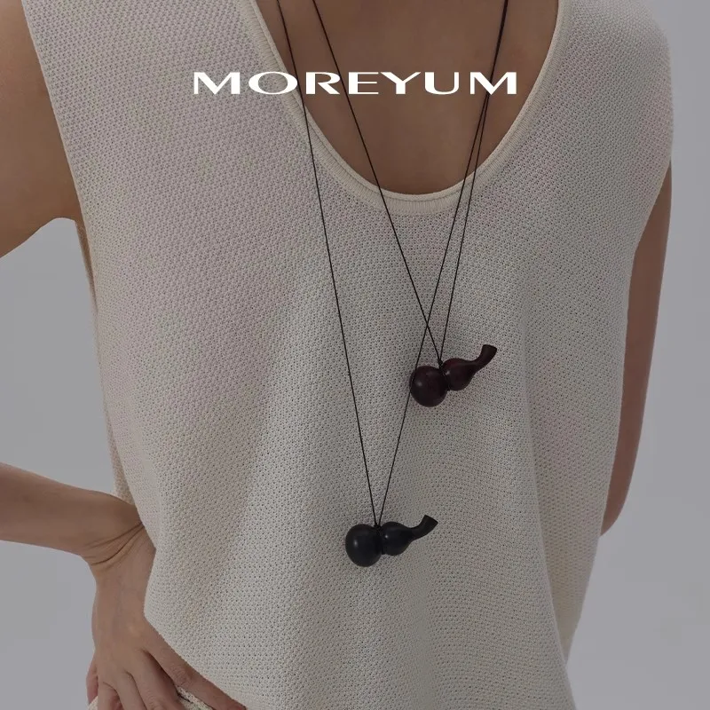 MUYANG Sandalwood Necklaces Women's-8