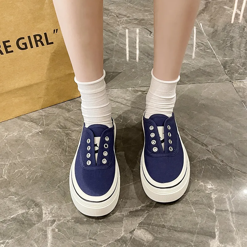 MEXICAN Slip Resistant, Abrasion Resistant, Lightweight, Height Increasing Low Top Canvas Shoes Women's-23