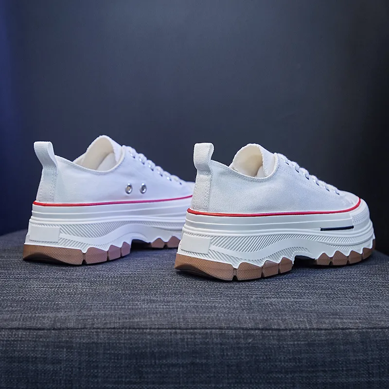 MEXICAN Slip Resistant, Abrasion Resistant, Coverage Height Increasing Low Top Canvas Shoes Women's-8