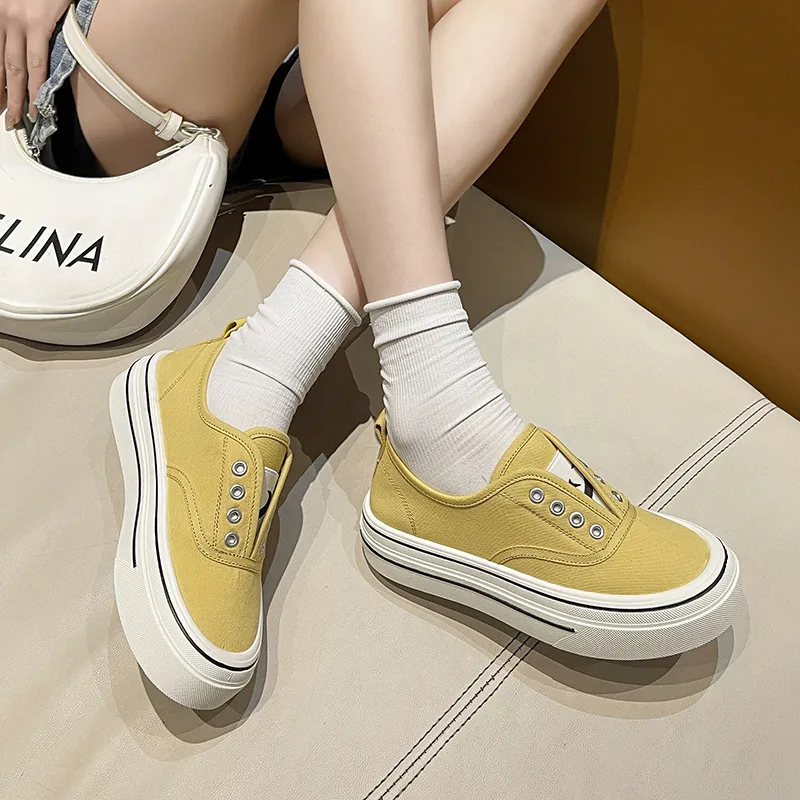 MEXICAN Slip Resistant, Abrasion Resistant, Lightweight, Height Increasing Low Top Canvas Shoes Women's-18