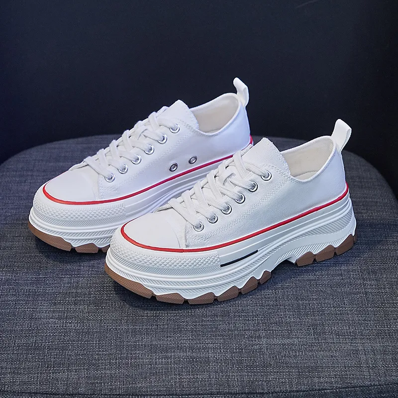 MEXICAN Slip Resistant, Abrasion Resistant, Coverage Height Increasing Low Top Canvas Shoes Women's-6