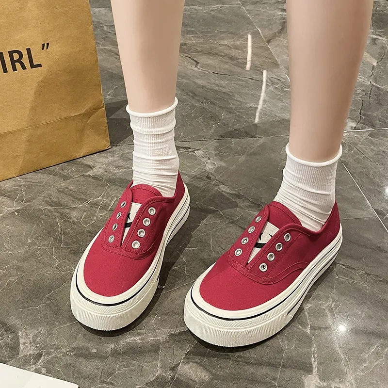 MEXICAN Slip Resistant, Abrasion Resistant, Lightweight, Height Increasing Low Top Canvas Shoes Women's-13
