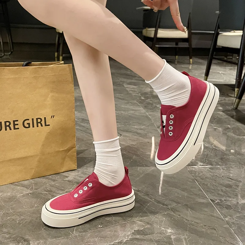 MEXICAN Slip Resistant, Abrasion Resistant, Lightweight, Height Increasing Low Top Canvas Shoes Women's-14