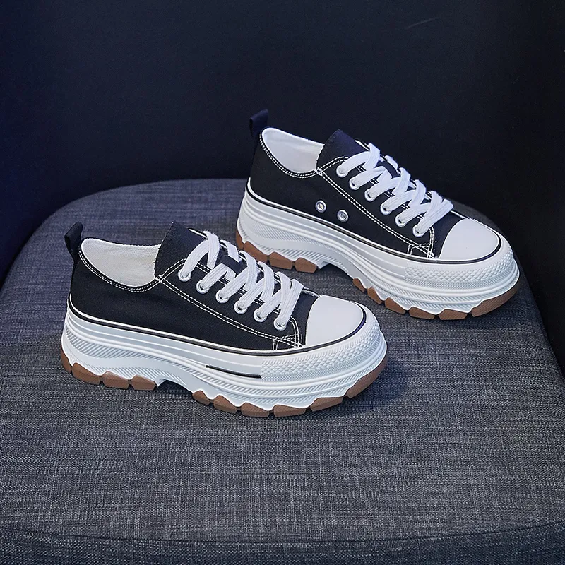 MEXICAN Slip Resistant, Abrasion Resistant, Coverage Height Increasing Low Top Canvas Shoes Women's-2
