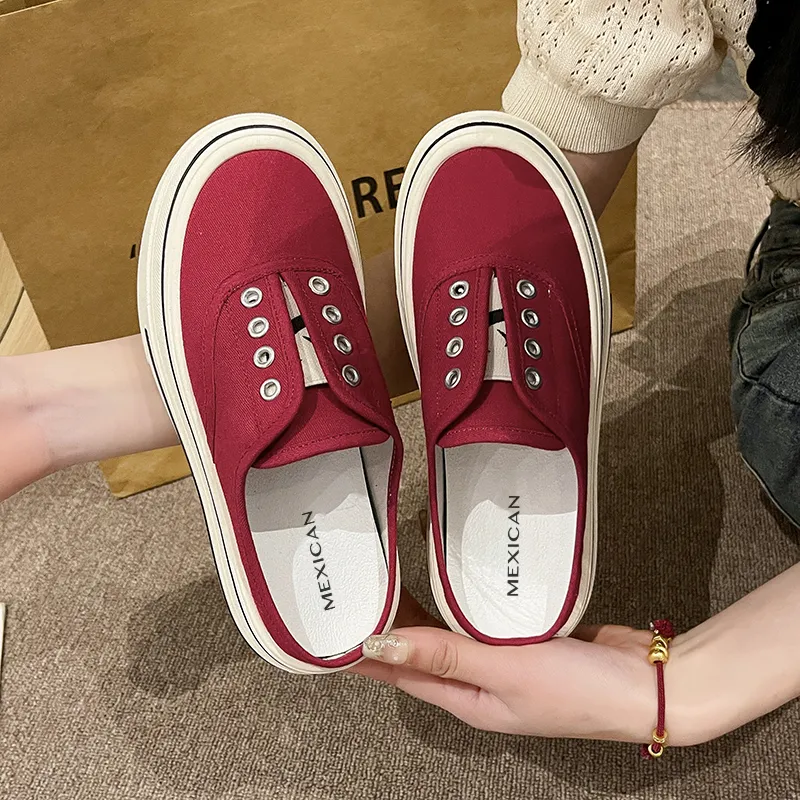 MEXICAN Rubber Sole Slip Resistant Abrasion Resistant Closed Toe Slippers Women's-12